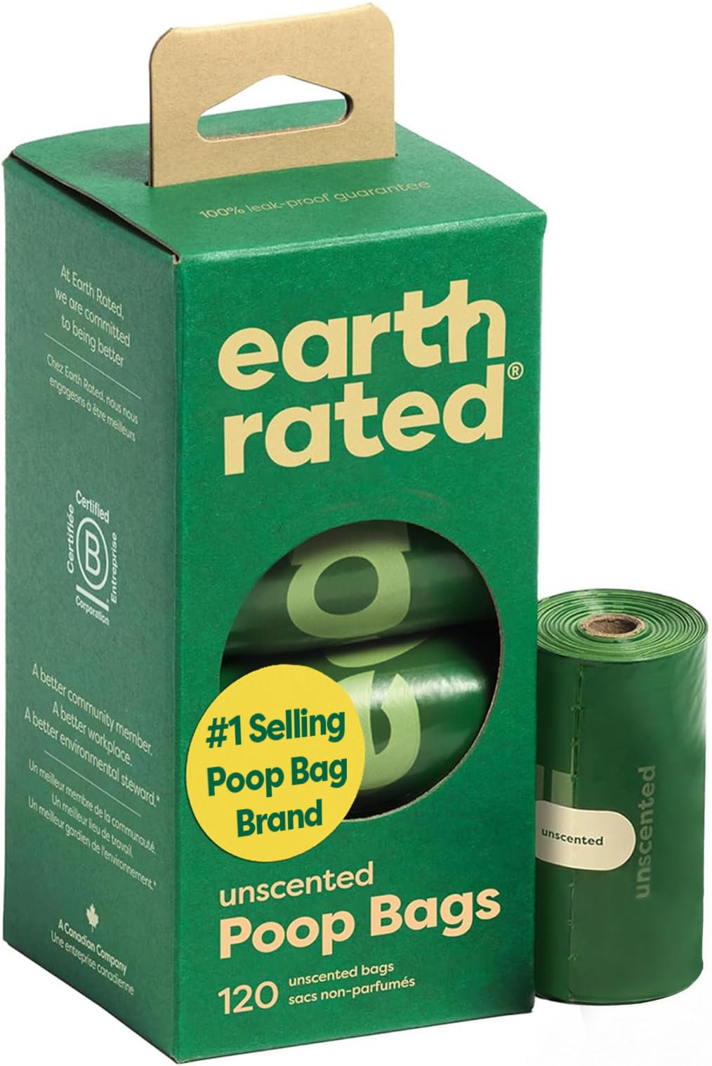 Earth Rated Dog Poop Bags on Refill Rolls Scented and Unscented 120-600 bag sets - Bellhaven & Co.
