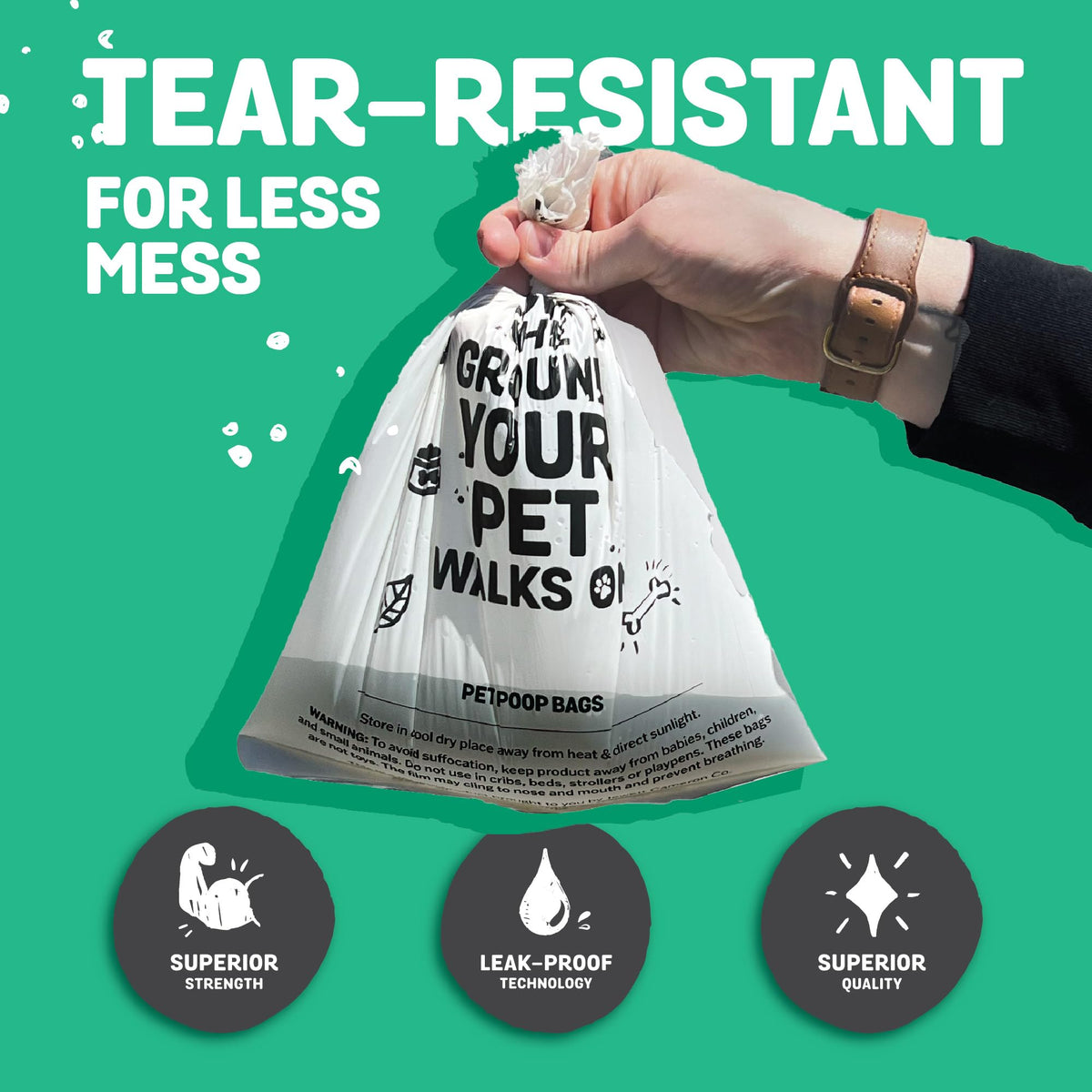 MyEcoWorld® Compostable Pet Poop Bags Made with Corn and Other Certified Compostable