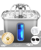 Veken Innovation Award Winner Automatic Stainless Steel Pet Water Fountain 108oz - Bellhaven & Co.