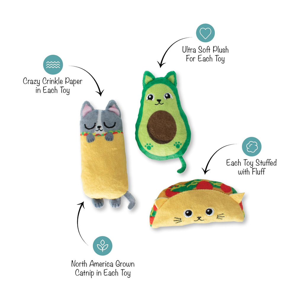 Fringe Studio Off THE Scales Durable Cotton Canvas Cat Toy 3PCS Set - Bellhaven & Co.