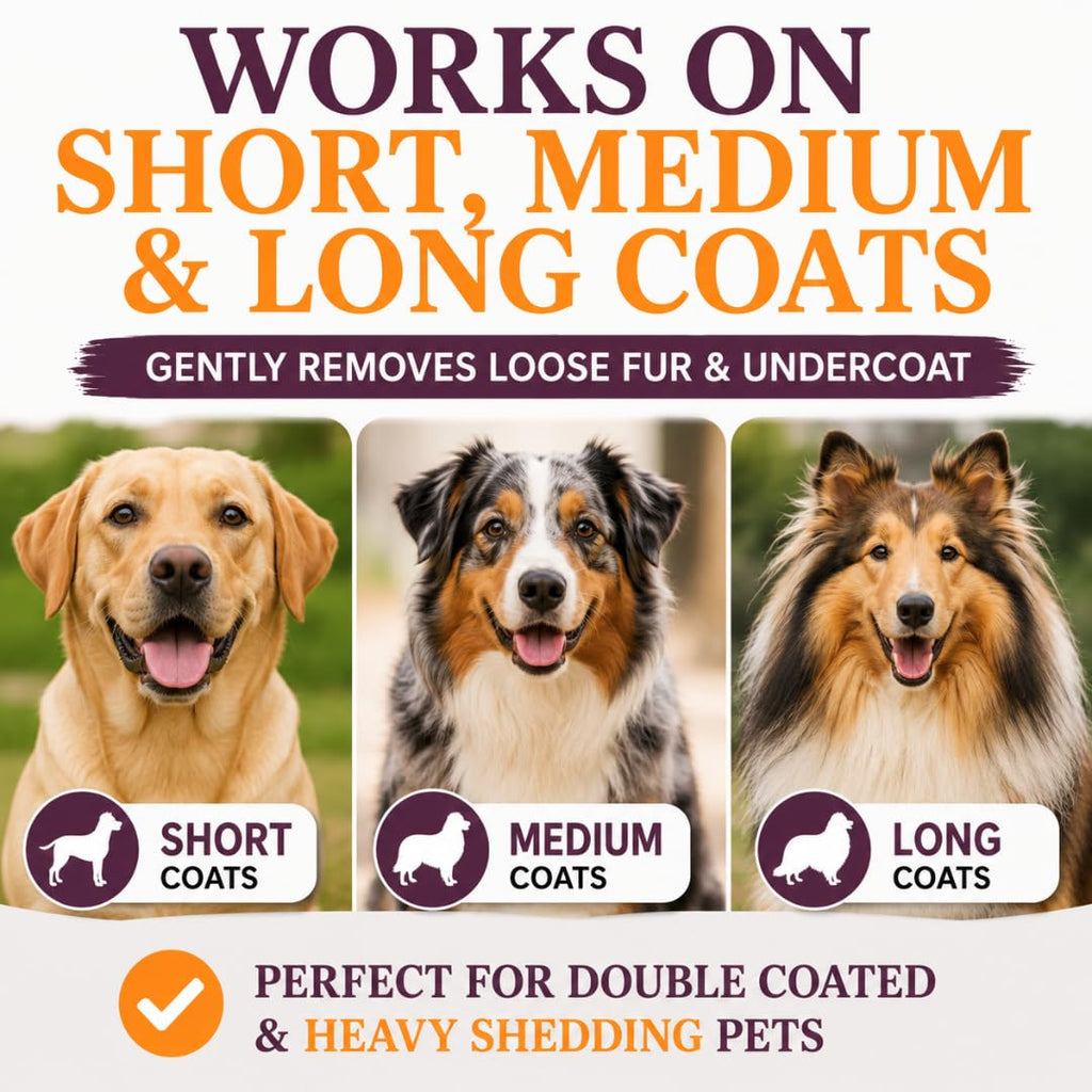 SleekEZ Grooming Brush for Shedding Patented Deshedding for Dog, Cats and Horses - Bellhaven & Co.