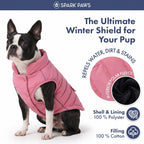 Spark Paws Dog Winter Coat Jacket - Warm Dog Clothes for Small Large Dogs