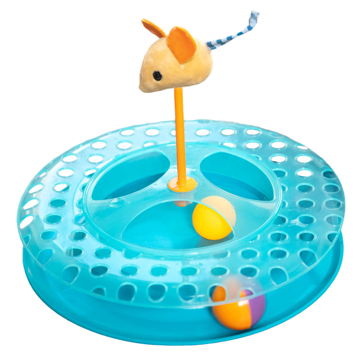 Catstages Tower of Tracks Cat Toy 3-Level Track Tower with 6 Balls Interactive - Bellhaven & Co.