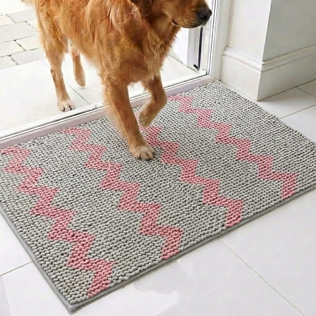 Muddy Mat® Super Absorbent Loop-Thread Chenille Dog Door Mat for Muddy Paws