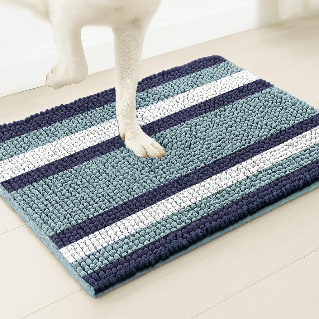 Muddy Mat® Super Absorbent Loop-Thread Chenille Dog Door Mat for Muddy Paws