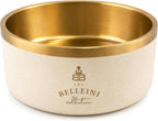 Belleini Brushed Gold & Ivory Terrazzo Dog Bowl - Bellhaven & Co.