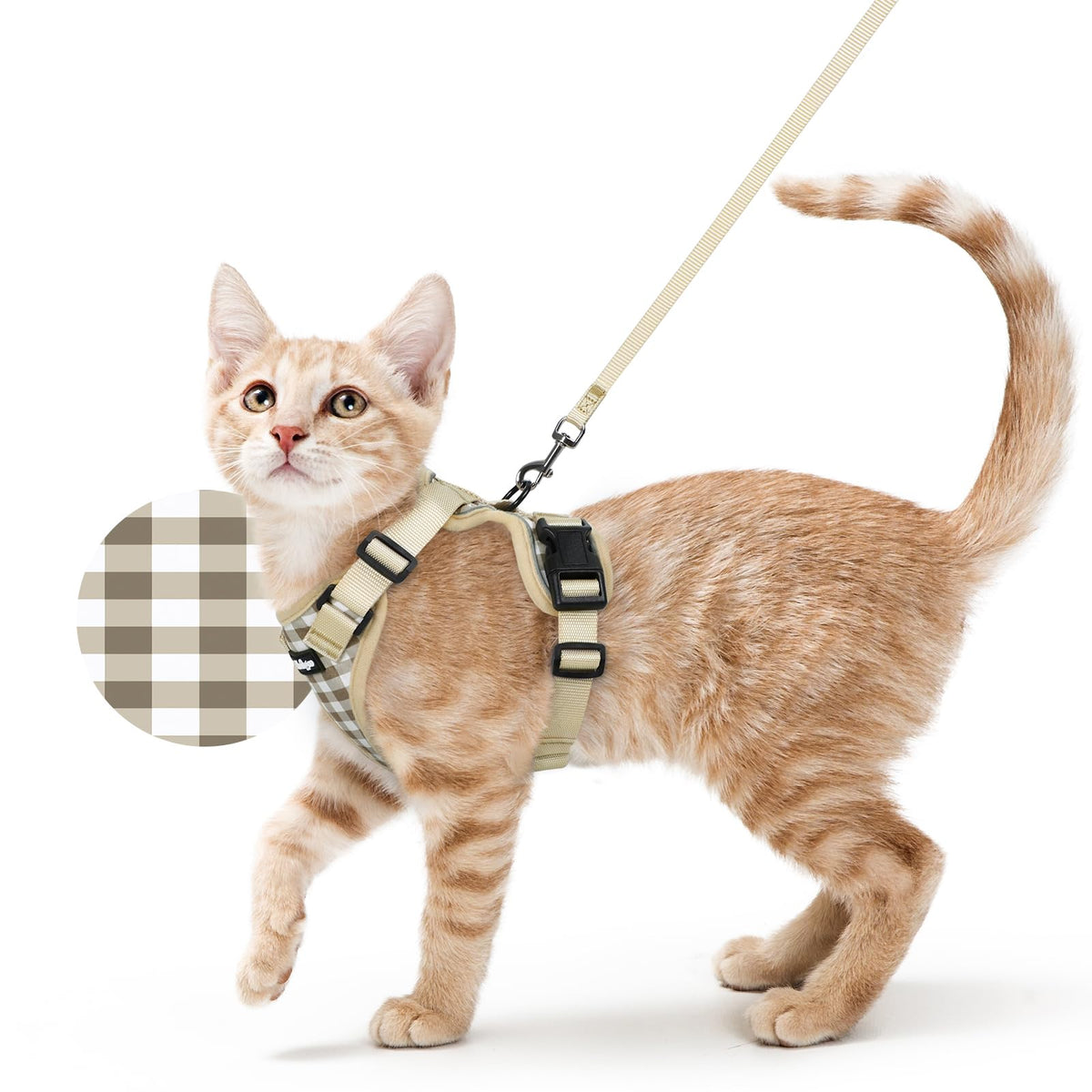 Rabbitgoo Cat Harness and Leash Set Escape Proof Vest Soft Breathable Mesh - Bellhaven & Co.