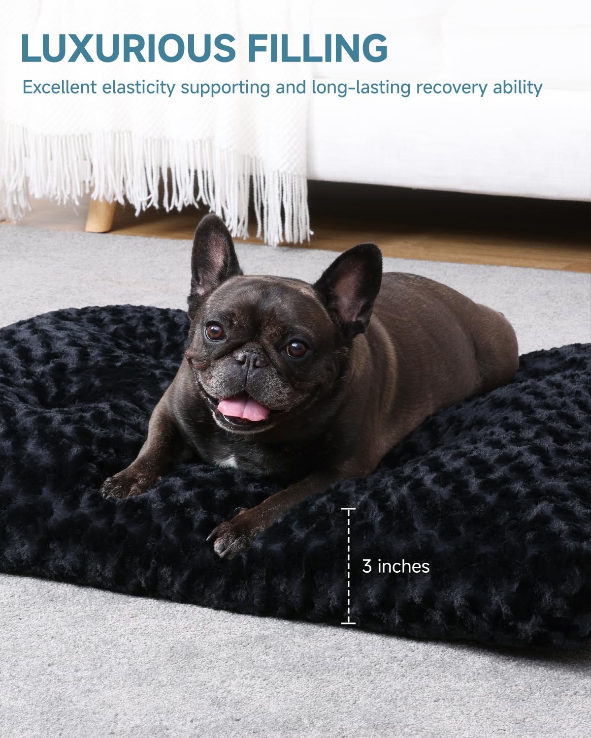 Washable Dog Bed Small to Large Size Dog Crate Bed Plush Pet Bed - Bellhaven & Co.