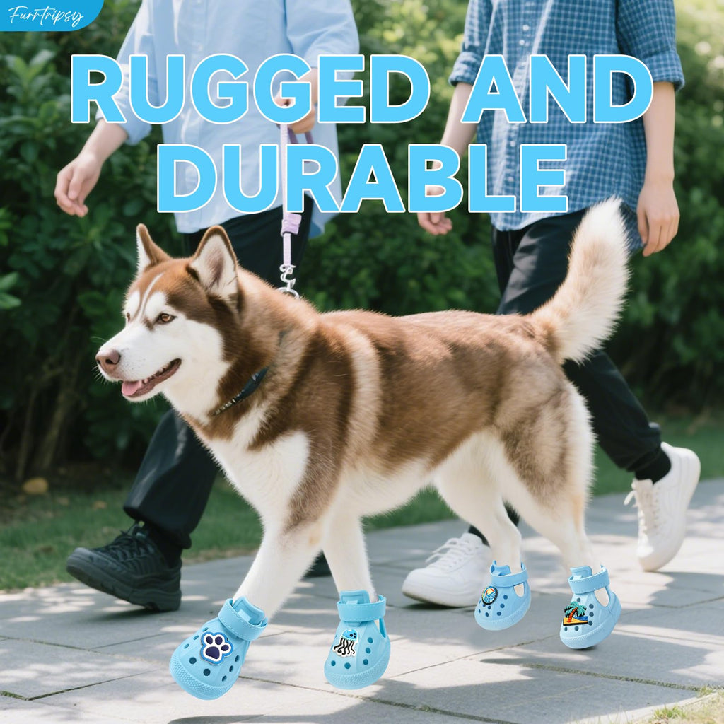 Furrtripsy Dog Shoes Non-Slip Waterproof Sandals Breathable Perforated Boots - Bellhaven & Co.
