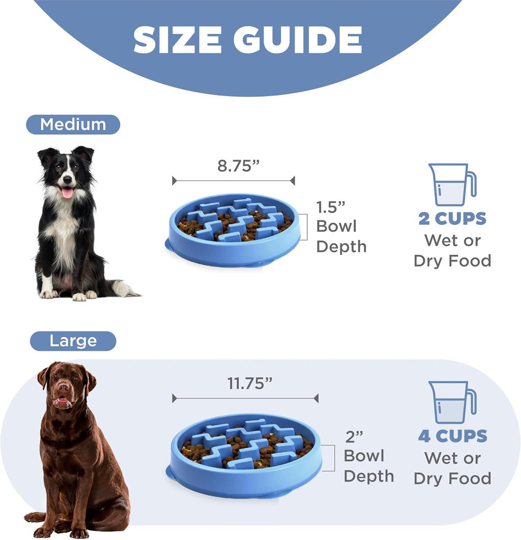 Outward Hound Fun Feeder Slow Feeding Bowl Non Slip for Dogs and Cats - Bellhaven & Co.