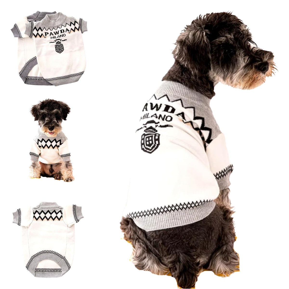 Luxury Dog Sweater Soft Knit Designer Inpsired Multiple Designs XS-7XL
