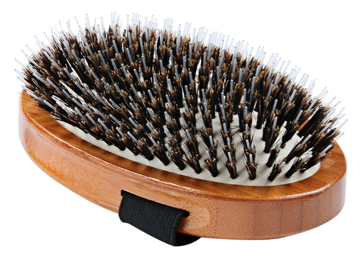 Bass Brushes Shine & Condition Pet Brush Wood Handle Natural Bristles - Bellhaven & Co.