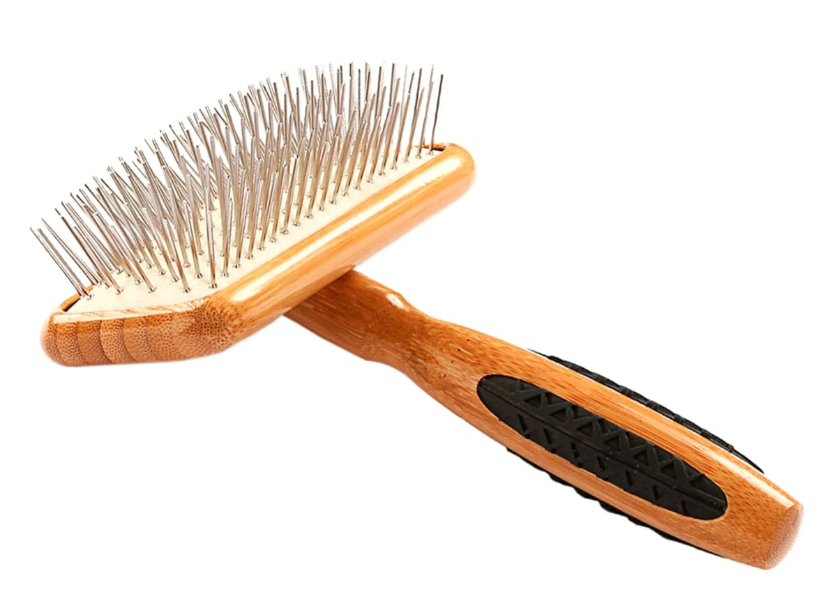 Bass Brushes Shine & Condition Pet Brush Wood Handle Natural Bristles - Bellhaven & Co.