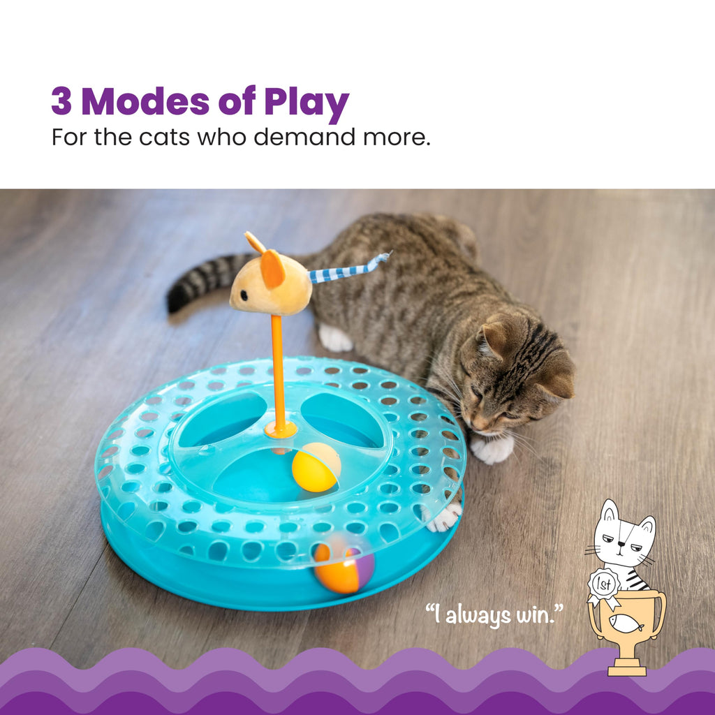 Catstages Tower of Tracks Cat Toy 3-Level Track Tower with 6 Balls Interactive - Bellhaven & Co.
