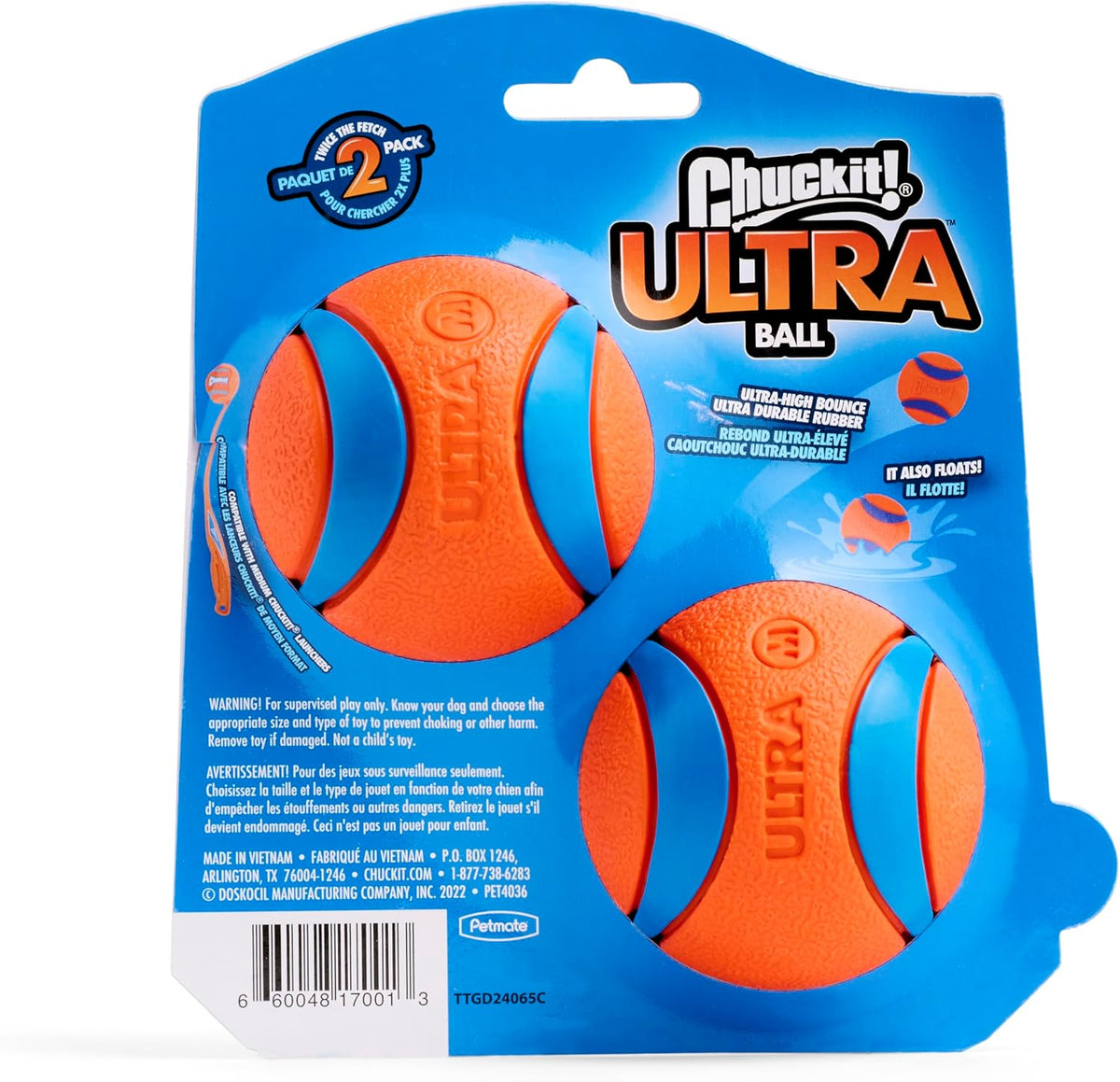 Chuckit! Ultra Ball Dog Toy Bouncy Fetch Balls For Dogs 20-60 lbs - Bellhaven & Co.