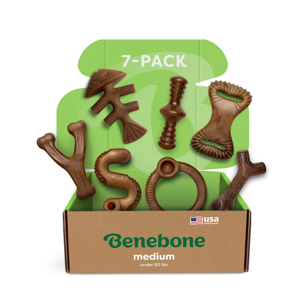 Benebone Medium 4-Pack Dog Toys for Aggressive Chewers - Bellhaven & Co.