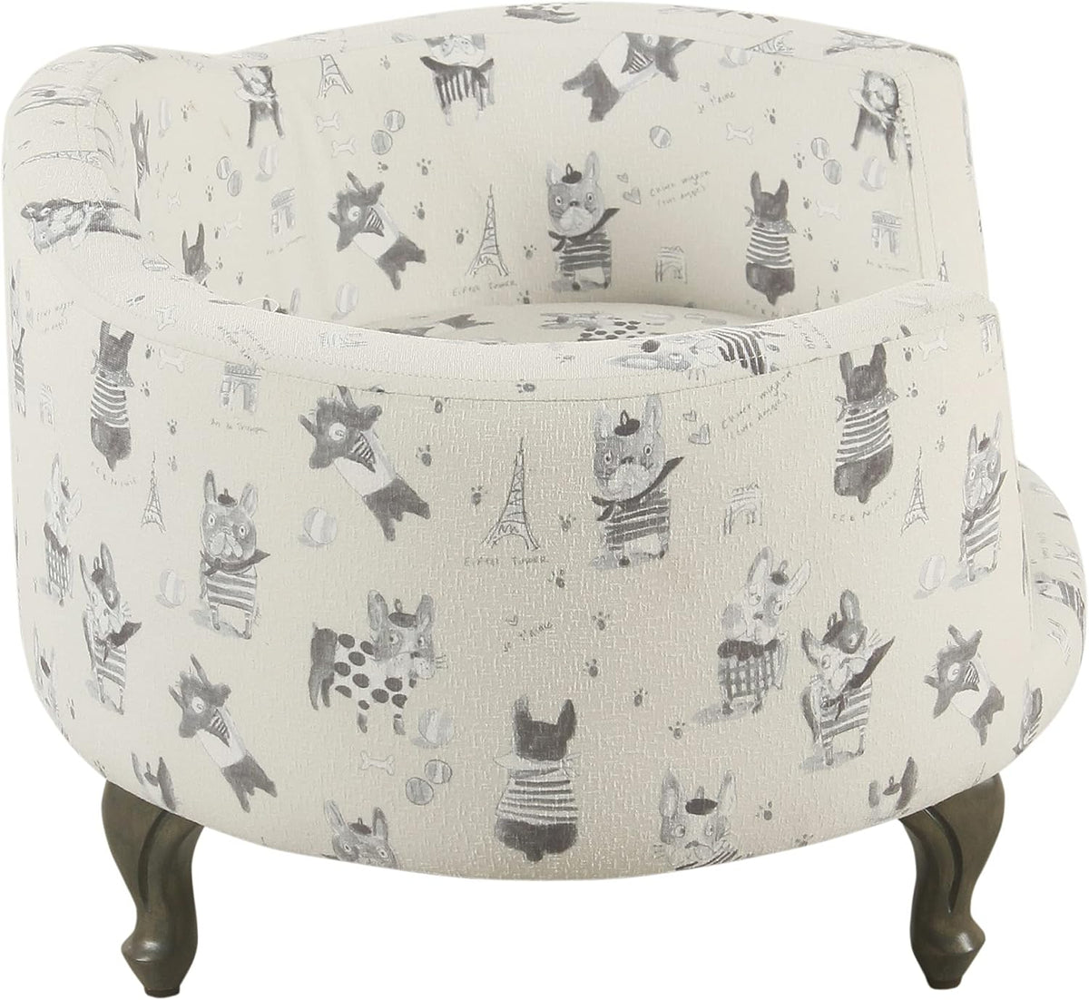 HomePop Upholstered Curved Pet Bed Luxury Cat & Dog Rasied Bed - Bellhaven & Co.