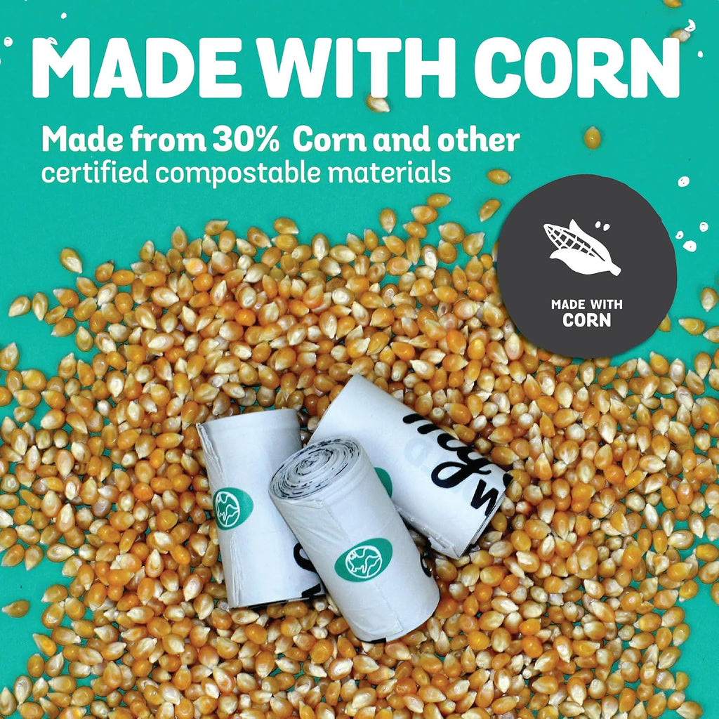 MyEcoWorld® Compostable Pet Poop Bags Made with Corn and Other Certified Compostable