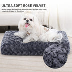 Washable Dog Bed Small to Large Size Dog Crate Bed Plush Pet Bed - Bellhaven & Co.