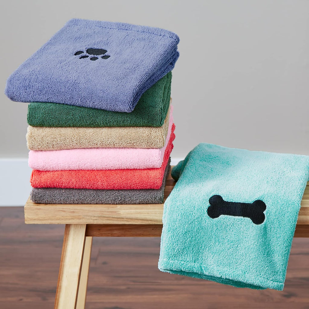 Bone Dry Pet Grooming Towel Collection Absorbent Microfiber Multiple Color Options