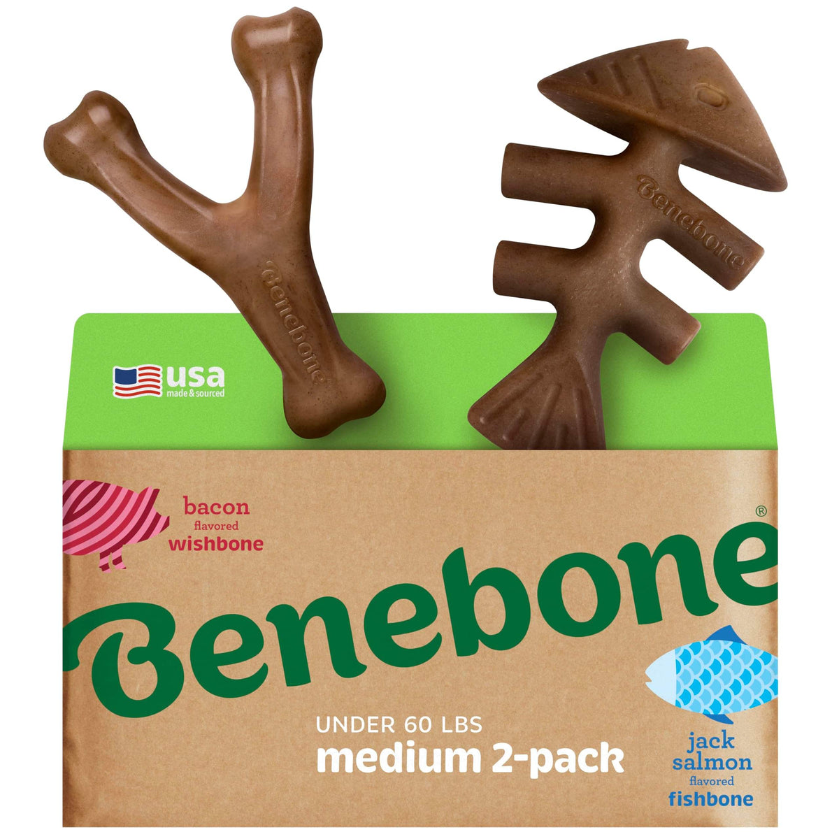 Benebone Medium 4-Pack Dog Toys for Aggressive Chewers - Bellhaven & Co.