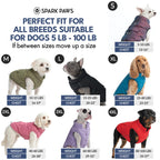 Spark Paws Dog Winter Coat Jacket - Warm Dog Clothes for Small Large Dogs