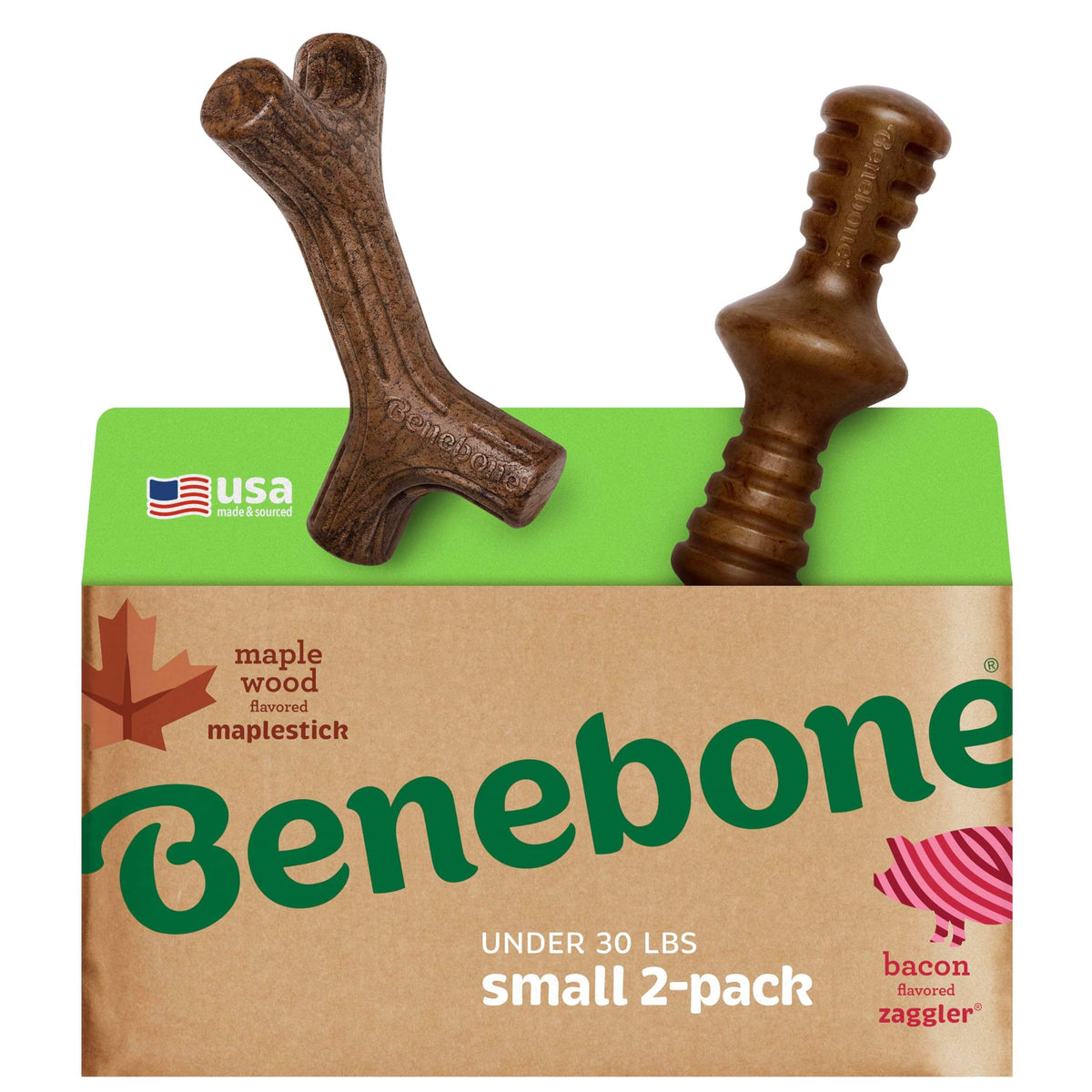 Benebone Medium 4-Pack Dog Toys for Aggressive Chewers - Bellhaven & Co.