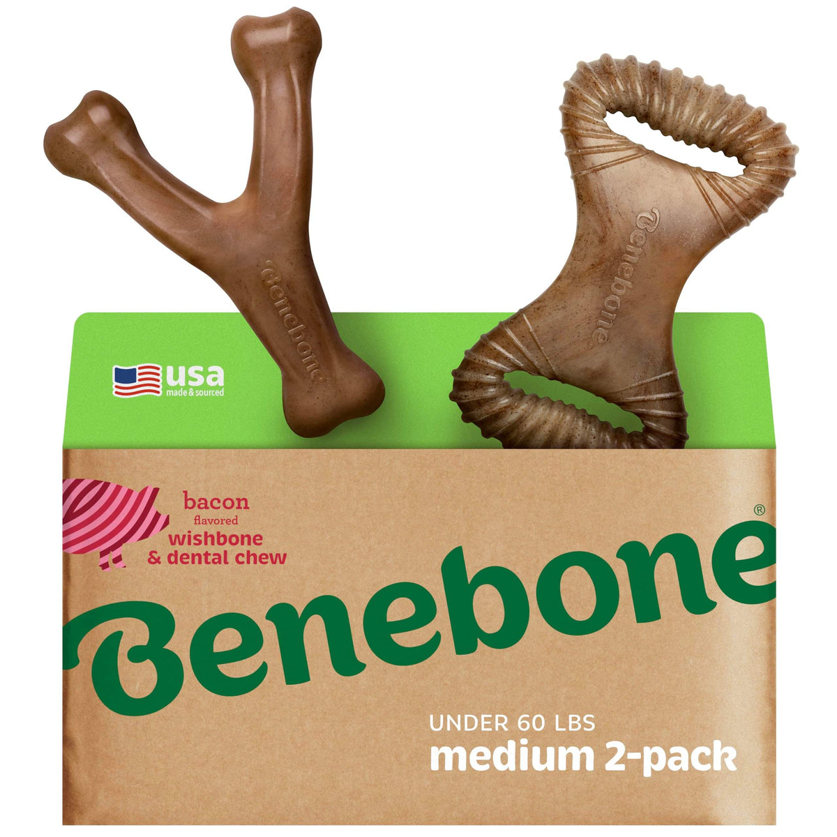 Benebone Medium 4-Pack Dog Toys for Aggressive Chewers - Bellhaven & Co.