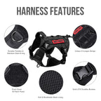 OneTigris Tactical Dog Harness Vest No-Pull Service Dog Vest  Multiple Colors XXS-XL