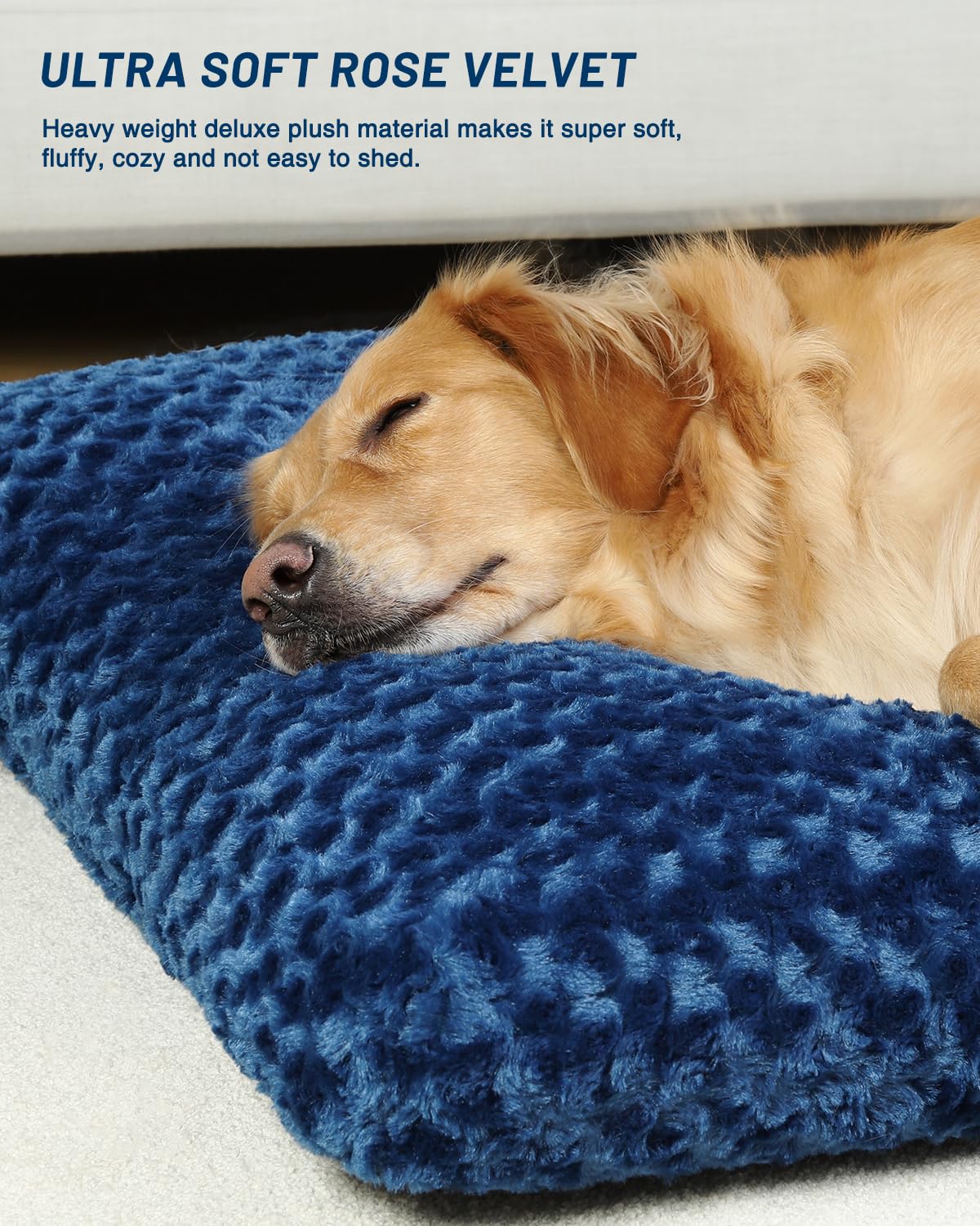 Washable Dog Bed Small to Large Size Dog Crate Bed Plush Pet Bed - Bellhaven & Co.