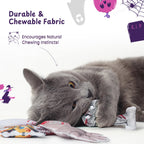 5 Pack Catnip Toys, Cat Toys with Catnip & Silvervine, Colorful Mushroom Cat Chew Toys - Bellhaven & Co.