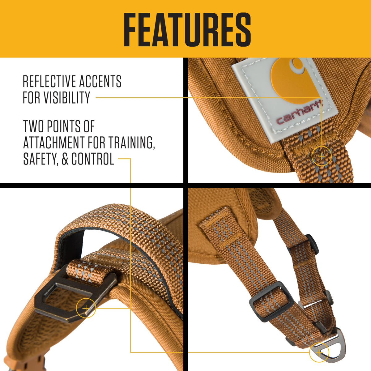 Carhartt Nylon Duck No Pull Dog Harness Carhartt Mulitple Colors S-XL