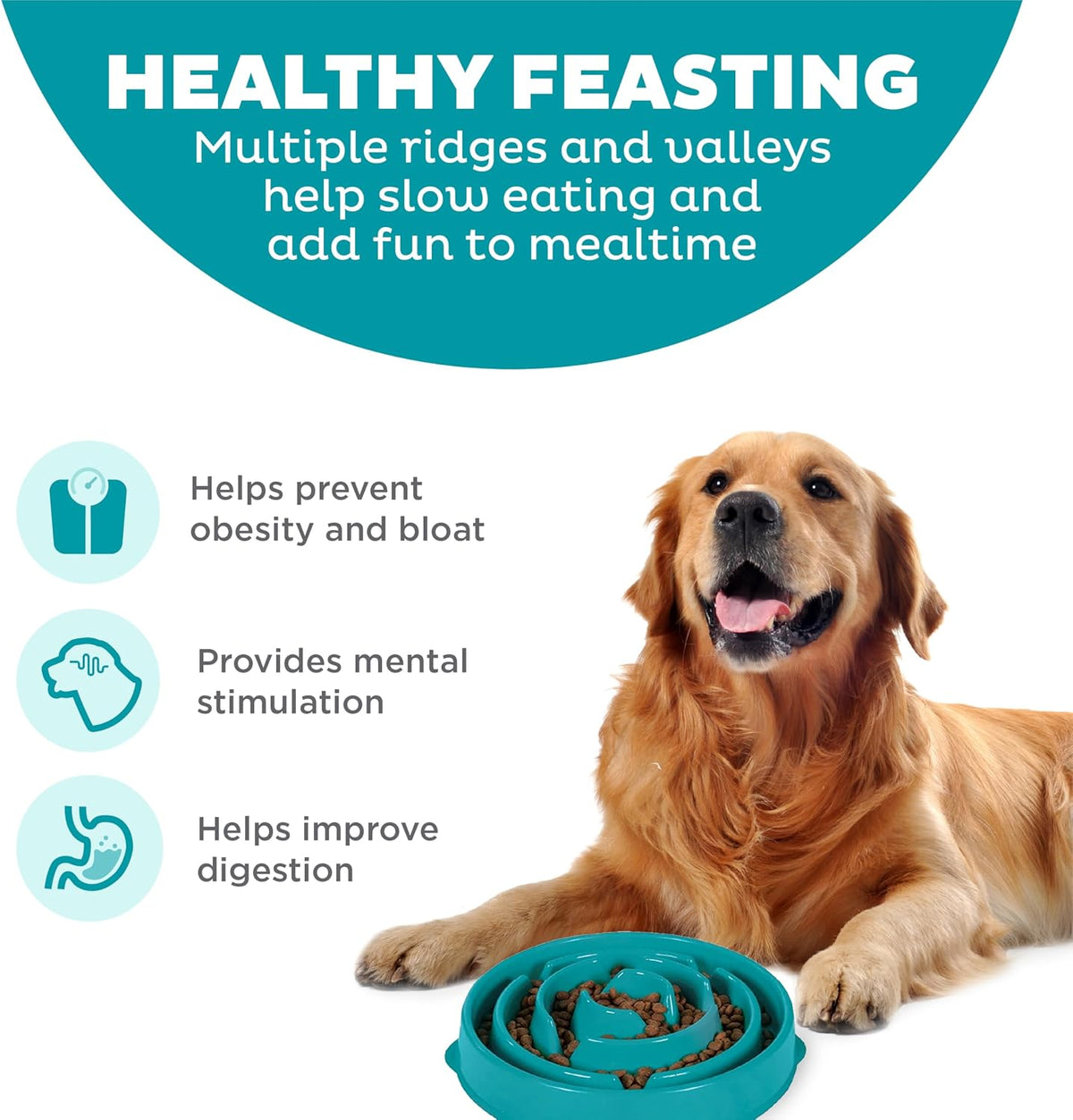 Outward Hound Fun Feeder Slow Feeding Bowl Non Slip for Dogs and Cats - Bellhaven & Co.