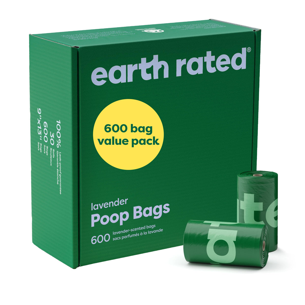 Earth Rated Dog Poop Bags on Refill Rolls Scented and Unscented 120-600 bag sets - Bellhaven & Co.