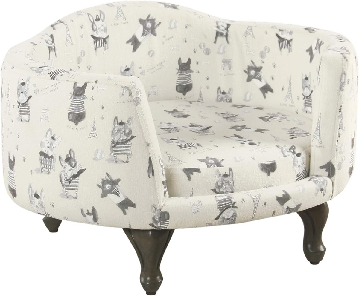 HomePop Upholstered Curved Pet Bed Luxury Cat & Dog Rasied Bed - Bellhaven & Co.
