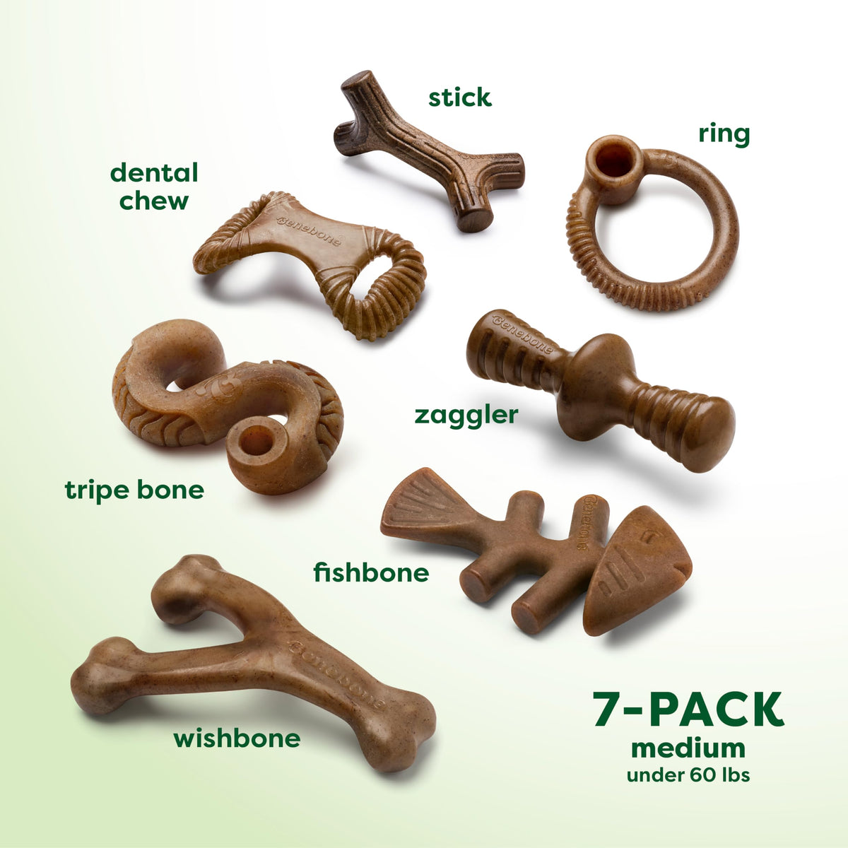 Benebone Medium 4-Pack Dog Toys for Aggressive Chewers - Bellhaven & Co.
