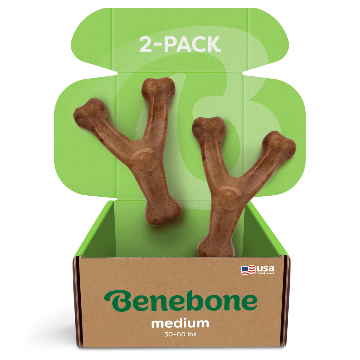 Benebone Wishbone Durable Dog Chew Toy for Aggressive Chewers Single or Double Packs - Bellhaven & Co.