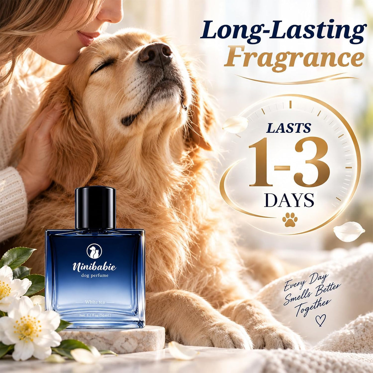 Dog Perfume, Luxury White Tea Scent, 1.7 Fl Oz | Gift Boxed