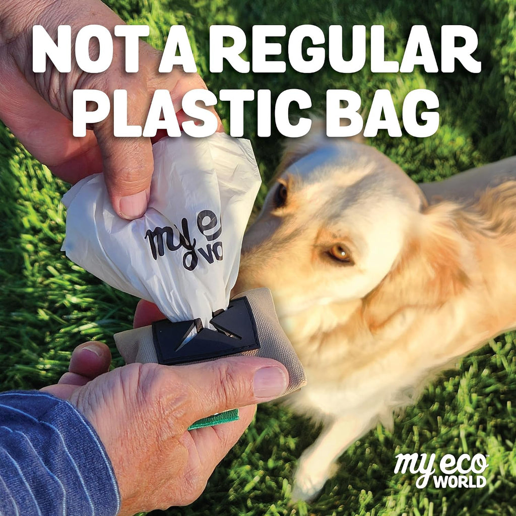 MyEcoWorld® Compostable Pet Poop Bags Made with Corn and Other Certified Compostable