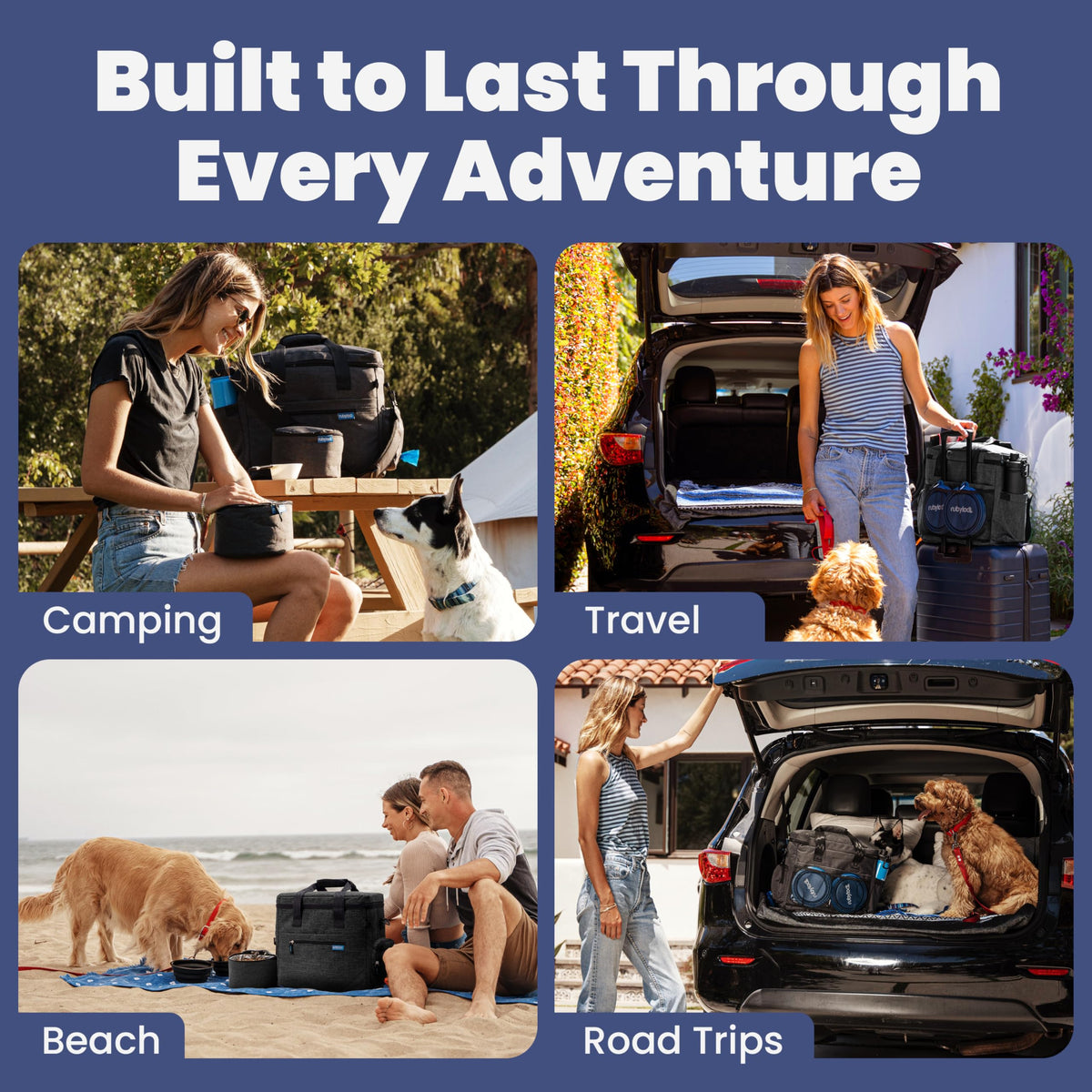 Rubyloo Original Doggy Bag™ Dog Travel Bag for Supplies with Bowls