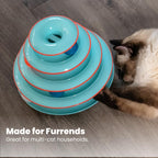 Catstages Tower of Tracks Cat Toy 3-Level Track Tower with 6 Balls Interactive - Bellhaven & Co.
