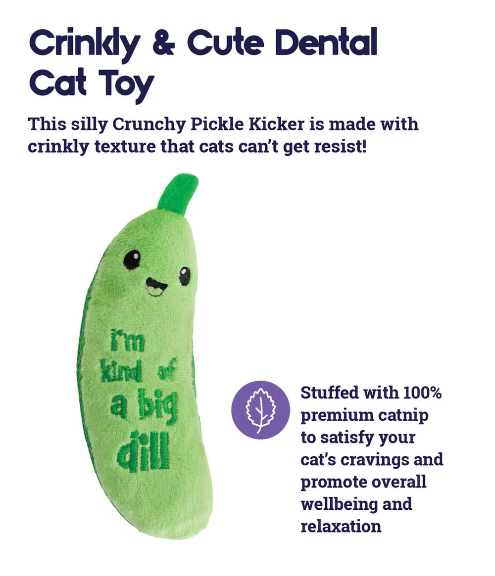 I'm Kind of a Big Dill Crunchy Pickle Kicker Cat Toy - Bellhaven & Co.