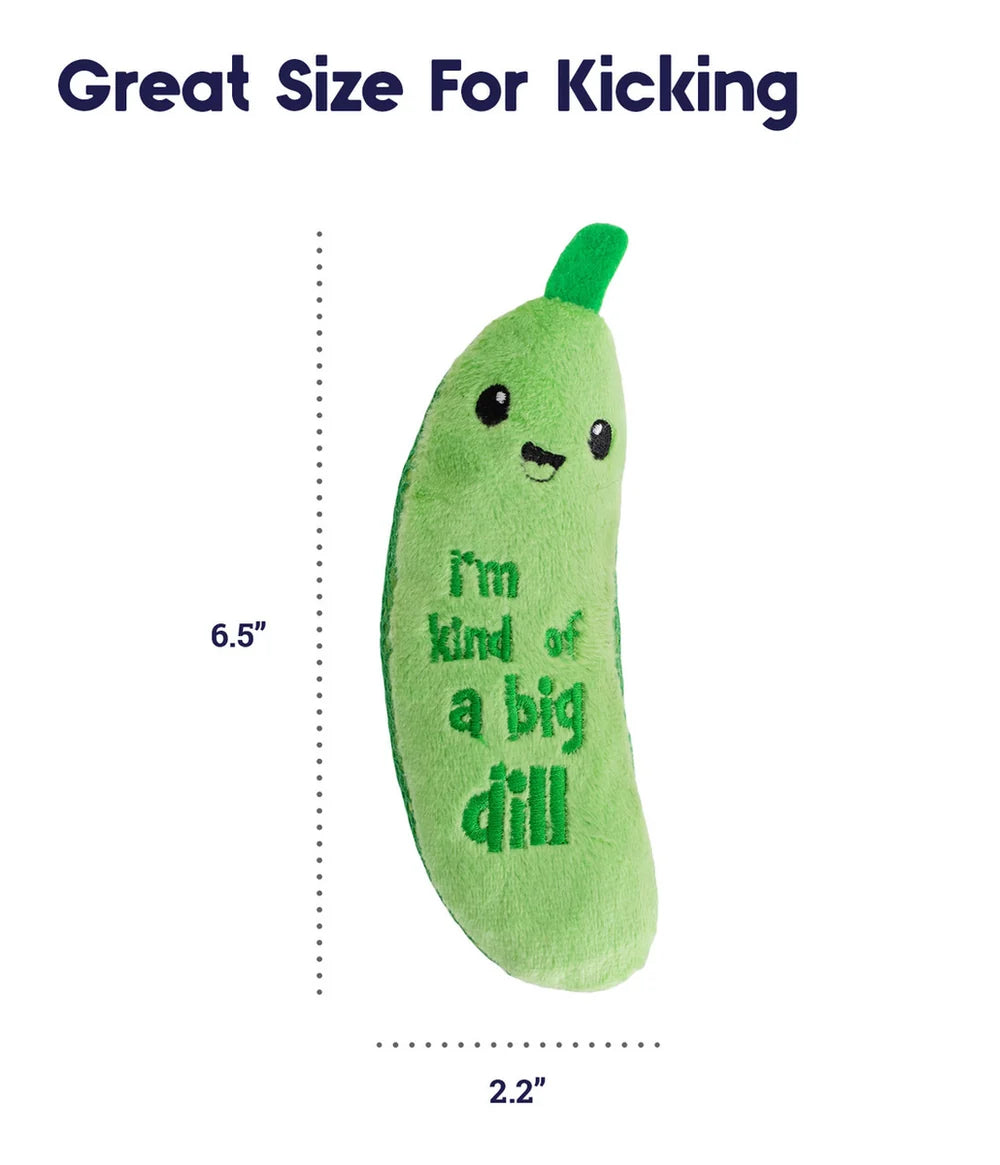 I'm Kind of a Big Dill Crunchy Pickle Kicker Cat Toy - Bellhaven & Co.