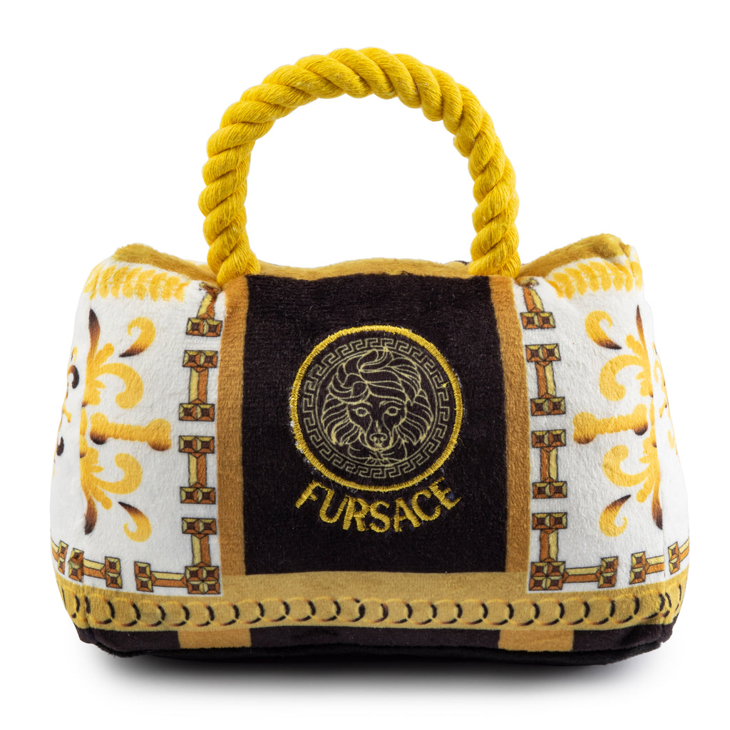 Fursace Handbag | Squeaky Plush Dog Toy with Crinkle & Mesh Lining - Bellhaven & Co.