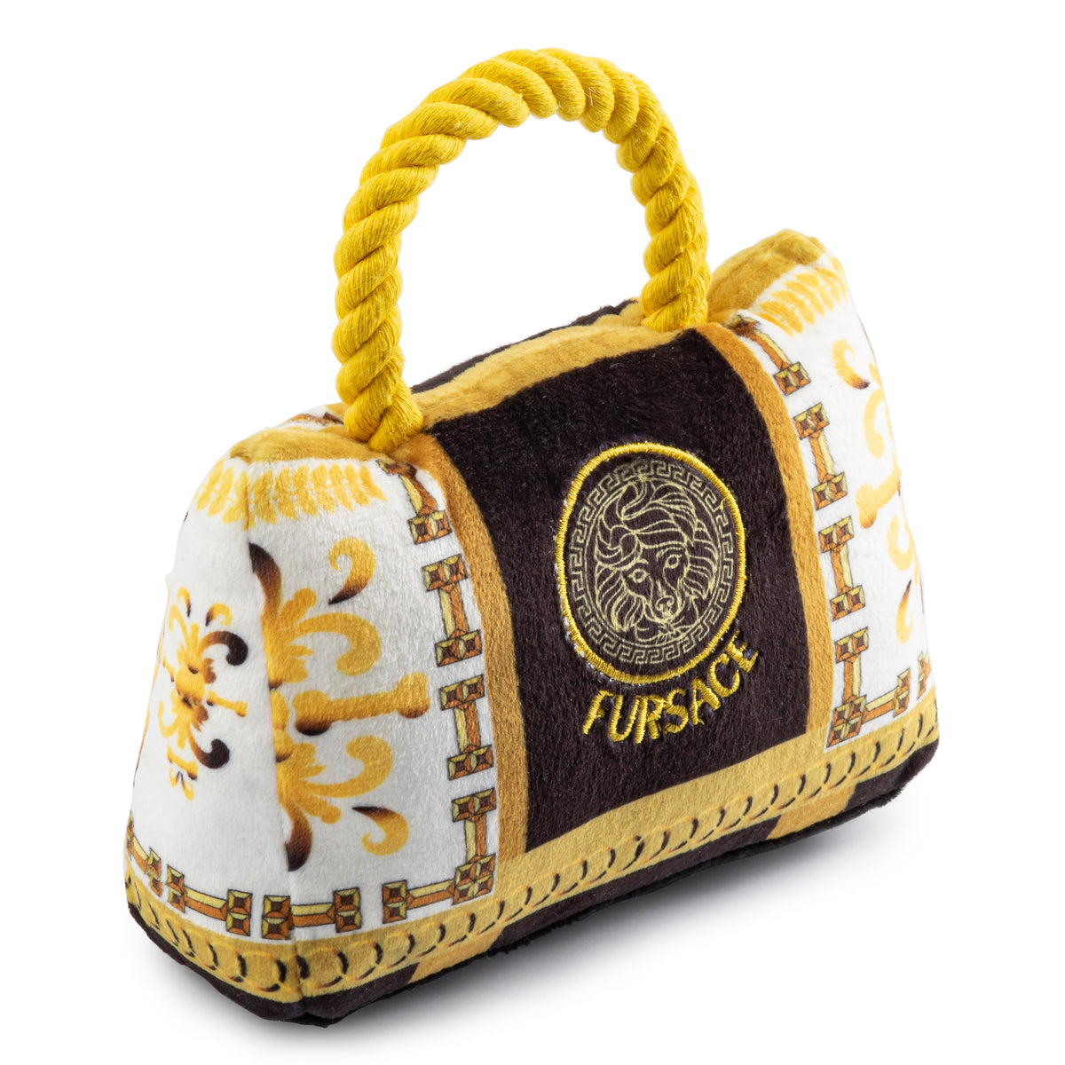 Fursace Handbag | Squeaky Plush Dog Toy with Crinkle & Mesh Lining - Bellhaven & Co.