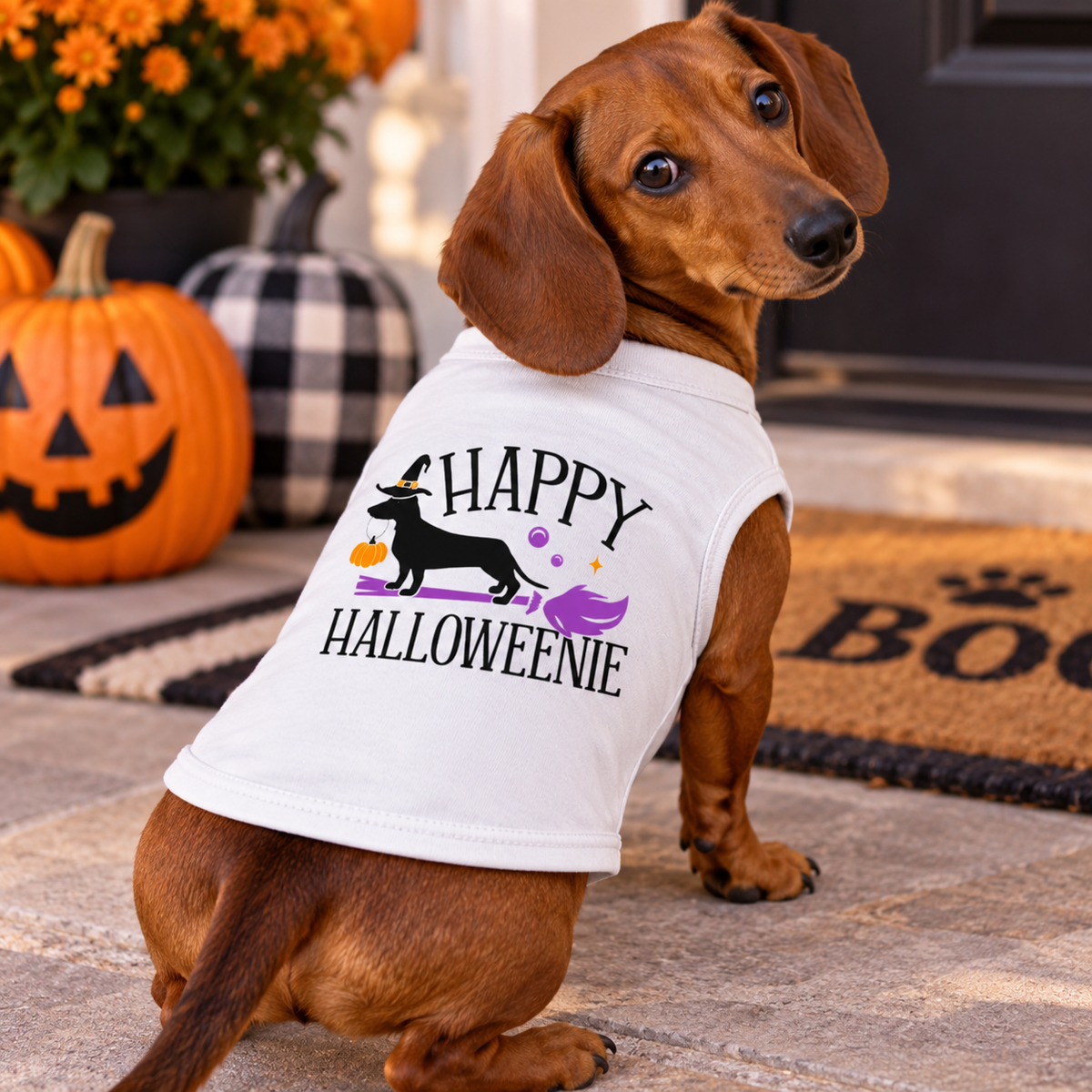 Happy Halloweenie Dog Tee