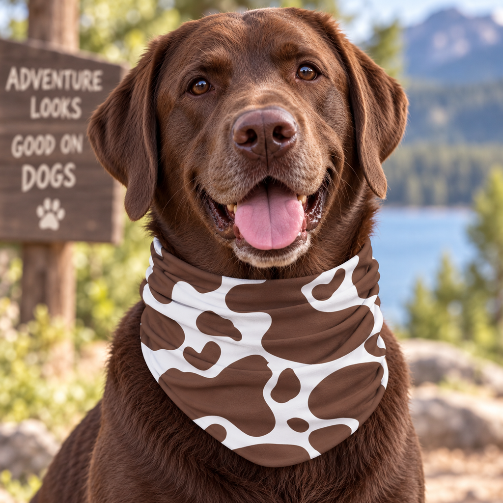 Cowhide Brown Pup Scruff