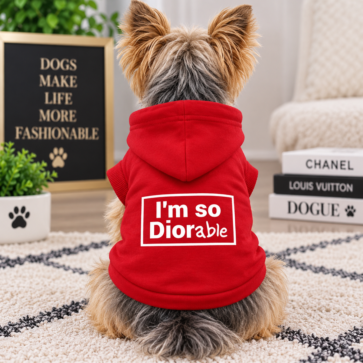 Bark Fifth Avenue DIOR-able Pet Hoodie in XS-XL in Multiple Colors