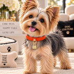My Little Hairmes Orange Dog Collar with Charm
