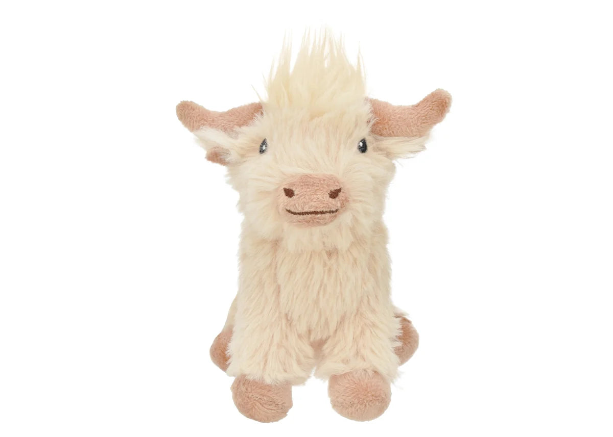 Minipet Highland Cow Plush Squeaker Dog Toy 5" - Bellhaven & Co.